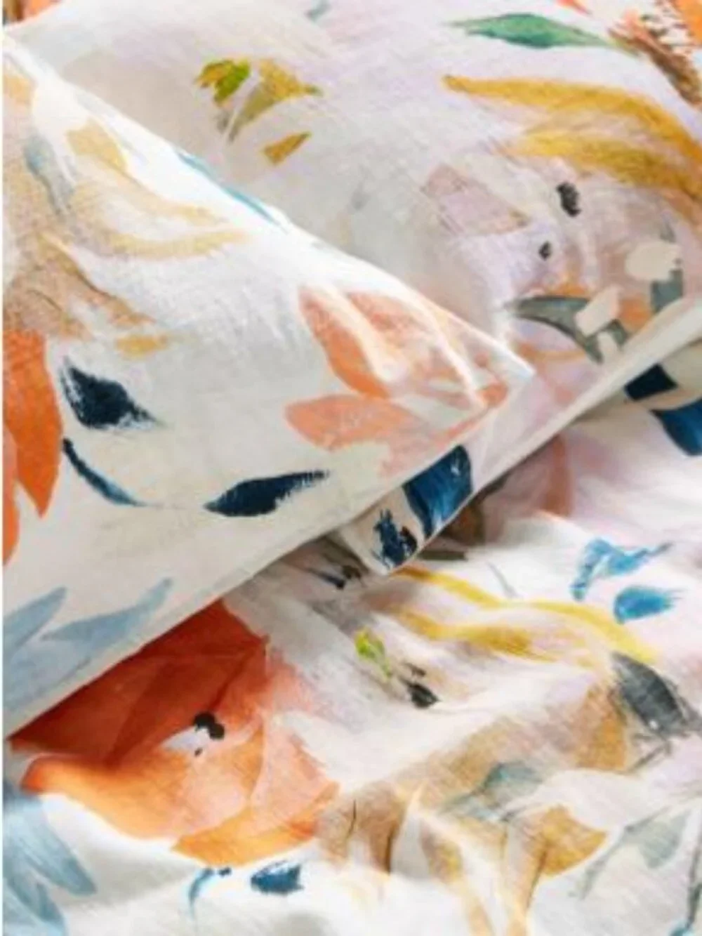 Like new Anthropologie Bryony king duvet, pristine condition, cotton slub, boho